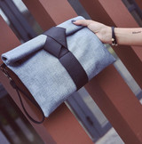 Women PU Leather Bow Clutch Bags