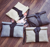 Women PU Leather Bow Clutch Bags