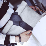 Women PU Leather Bow Clutch Bags