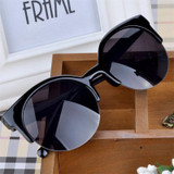 Women Round Lens Cat Eye Sunglasses