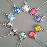 Glow in the Dark Glass Pendant Necklace