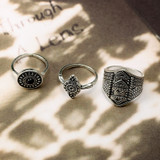 Leaf Stone Ring Set