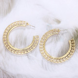 Hollow Out Hoop Earrings