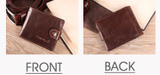 Real Cowhide Leather Men's Compact Wallet