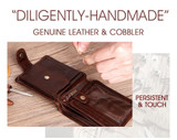 Real Cowhide Leather Men's Compact Wallet