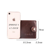 Real Cowhide Leather Men's Compact Wallet