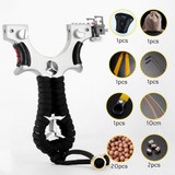 Mrs Win Hunting Slingshot Stainless Steel Catapult Flat rubber band