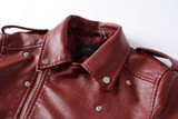 Women Faux Leather Bomber Jacket