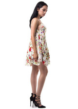 Spaghetti Straps Floral Print Mint Mini Dress Spaghetti Straps Floral Print Mint Mini Dress