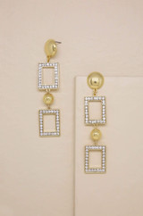 Elegant Statement Drop Rectangle Earring Dangles