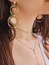Beach Please Shell Statement Earrings