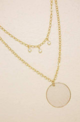 Darling Coin Shell Gold Plated Layered Necklace
