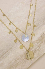 Pacific Princess 18kt Gold Plated Layered Shell Necklace