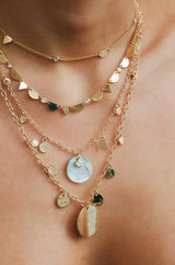 Pacific Princess 18kt Gold Plated Layered Shell Necklace
