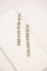 Drop Gem Earrings in Topaz Glass