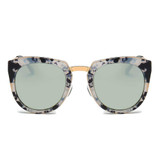 Women's Mirrored Polarized Lens Oversize Cat Eye Sunglasses