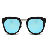 Women's Mirrored Polarized Lens Oversize Cat Eye Sunglasses