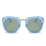Women's Mirrored Polarized Lens Oversize Cat Eye Sunglasses