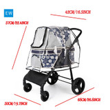 Pet Walker Carrier Stroller with Rain Cover Medical Drive Senior Rollator