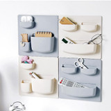 Creative Adhesive Hanging Wall Storage Rack Bedroom Sundries Storage Box On The Wall Kitchen Seasoning Spoons Storage Organizer