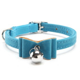 Safety Elastic  Bowtie with bell small dog cat collar safe soft velvet 6 colors pet Products dog collar pet supplier