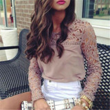 Elegant Lace Cut Out Blouse - A WINNER!! Sizes: M L XL XXL