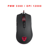 Motospeed V70 USB Wired Mice PMW 3360 12000DPI 500Ghz 7 Button PUBG FPS Computer Gaming Mouse with RGB Backlit for Game Player
