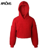 Teddy Cropped Hoodie Teddy Cropped Hoodie