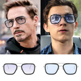 Luxury Fashion Avengers Tony Stark Flight Style Sunglasses Men Square Brand Design Sun Glasses Women Oculos Retro Male Iron 3 Luxury Fashion Avengers Tony Stark Flight Style Sunglasses Men Square Brand Design Sun Glasses Women Oculos Retro Male Iron 3