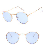 LeonLion Round Retro Sunglasses Women Luxury Brand Glasses for Women/Men Small Sunglasses Women Mirror Oculos De Sol Gafas UV400
