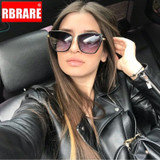 RBRARE Alloy Cat Eye Sunglasses Women  Gradient Lens Sun Glasses Vintage Metal Oculos Feminino Travel Driving Gafas De Sol