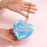 Heart Breaker Hologram Coin Purse With Chain