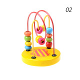 New Design Baby Colorful Wooden Mini Around Beads Wire Maze Math Toys Children Kids Toddler Educational Toy