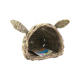 Rabbit shaped Straw house Pet Nest Straw House Rabbit Chinchillas Hamster Handmade Straw Grass Nest Pet Mat