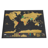 Deluxe Scratch Off World Map Decoration