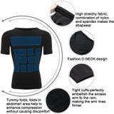 Men Slimming T-shirt  Workout Chest Compression Shirt
