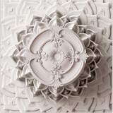 3D Mural Carved Ceiling Wallpaper