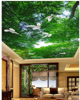 Bamboo ceiling 3D Wallpaper