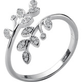 S925 Double Leaf Lux Ring