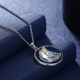 S925 Moon Circle Lux Necklace