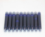 10PCS Disposable Blue and Black Fountain Pen Ink Cartridges
