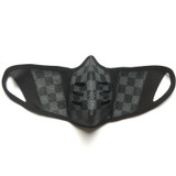 LV Black Checkered Face Mask