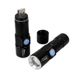Portable zoomable USB LED Flashlight