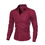Men's Luxury Casual Slim Fit Long Sleeve Button Shirts