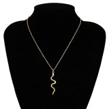 Thin Chain Snake Pendant Necklace & Set
