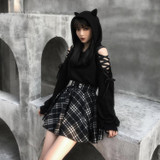 High Waist Plaid Mini Skirt