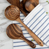 Essentials - Teak Wood Strainer Spoon/Rice Paddle