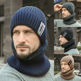 Winter Beanie Hats Scarf Set Warm Knit Hats Skull Cap Neck for Men Women