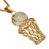 Iced Out Basketball Pendant Chain