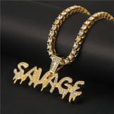 Iced Out Chain With Savage Pendant
